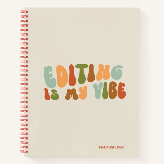 Groovyレトロ編集はMy Vibe、エディタ ノートブック (正面)