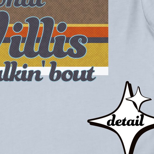 Groovyレトロ美的ラインフレーズおもしろいウィリス Tシャツ