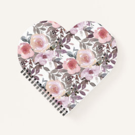 Groovyレトロ花ヴィンテージ70s 60sフローラピンク ノートブック