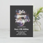 Groovyレトロ誕生日 招待状 (スタンド正面)