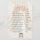 groovyレトロ赤ちゃんシャワーゲーム有名人の赤ちゃん名 (正面/裏面)