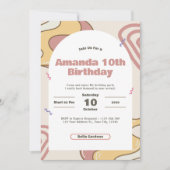 Groovyレトロ10th Birthday Partyへの招待 招待状 (正面)