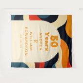 Groovyレトロ50周年結婚背景 タペストリー (正面(横))