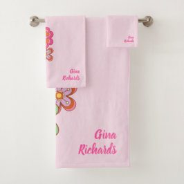 Groovyレトロ60sヒッパイバスタオル バスタオルセット