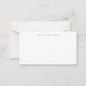 Groovyレトロ60s花オレンジピンクカスタム色 ノートカード (正面)