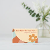 Groovyレトロ70サイケデリックsヒッピー花 名刺 (スタンド正面)