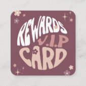 Groovyレトロ70sおもしろいフラッシュ美しいサロンまたはスパ ロイヤリティカード (正面)