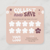 Groovyレトロ70sおもしろいフラッシュ美しいサロンまたはスパ ロイヤリティカード (裏面)