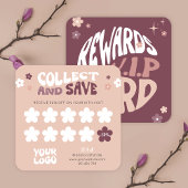 Groovyレトロ70sおもしろいフラッシュ美しいサロンまたはスパ ロイヤリティカード