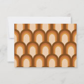 Groovyレトロ70sデザインインBrown and Sand 結婚's 出欠カード (裏面)