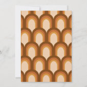 Groovyレトロ70sデザインインBrown and Sand 結婚's 招待状 (裏面)