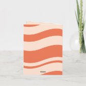 Groovyレトロ70sピーチ卒業サンキューカード サンキューカード (裏面)