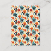 Groovyレトロ70sフローラ結婚のQrコードエンクロージャ エンクロージャーカード (裏面)