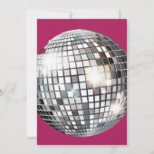 Groovyレトロ70sレッツディスコ誕生日パーティー 招待状 (裏面)