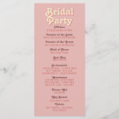 Groovyレトロ70s夏結婚式 プログラム (裏面)