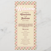 Groovyレトロ70s夏結婚式 プログラム (正面)