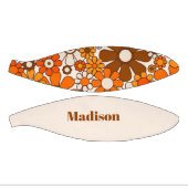 Groovyレトロ70s パーソナライズされた for Herフローラ ミニバスケットボール (パネル)