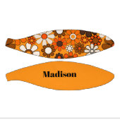 Groovyレトロ70s パーソナライズされた for Herフローラ ミニバスケットボール (パネル)