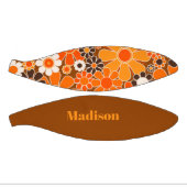 Groovyレトロ70s パーソナライズされた for Herフローラ ミニバスケットボール (パネル)