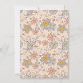 Groovyレトロ70s |レインボーベビーシャワー招待状 招待状 (裏面)