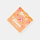 Groovyレトロ70s Let's Disco Any Age誕生日 スタンダードカクテルナプキン (角)