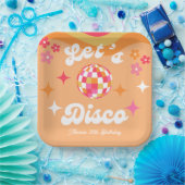 Groovyレトロ70s Let's Disco Any Age誕生日 ペーパープレート (パーティー)