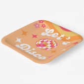 Groovyレトロ70s Let's Disco Any Age誕生日 ペーパープレート (傾斜あり)