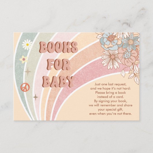 Groovyレトロ70s | Rainbow Books forベビー エンクロージャーカード (正面)