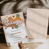 Groovyレトロ70th誕生日パーティー 招待状