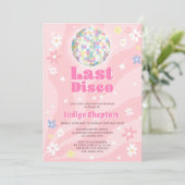 Groovyレトロdiscoフローラバチェロレッテ週末 招待状 (スタンド正面)