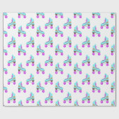 Groovyローラーのスキートパターン ラッピングペーパー (フラット)