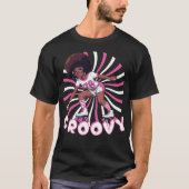 Groovyローラースケーター – レトロ70sビーブ tシャツ (正面)