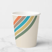 Groovyローラースケートで滑るパーティーカップ |ストライプ 紙コップ (裏面)