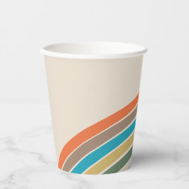 Groovyローラースケートで滑るパーティーカップ |ストライプ 紙コップ