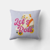 Groovyローラー転がスケートをレトロしよう クッション (裏面)