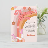 Groovyローラ転がスカートサンキューカードのレトロ 招待状 (スタンド正面)