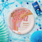 Groovyローラ転がスケート誕生日部 ペーパープレート (パーティー)