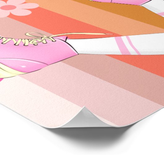 Groovyローラ転がスケート誕生日部 ポスター (角)