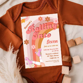 Groovyローラ転がスケート誕生日部 招待状