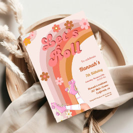 Groovyローラ転がスケート誕生日部 招待状