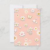 Groovyワンデイジー第1誕生日招待状 招待状 (裏面)