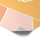 Groovyワンレトロサンシャイン1stバースデーウェルカム ポスター (角)