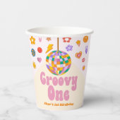 Groovyワンレトロディスコボール1st誕生日パーティー 紙コップ (正面)