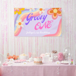 Groovyワンレトロレインボー1st誕生日 横断幕