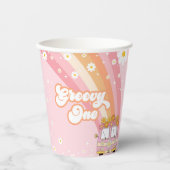 Groovyワンレトロレインボー1st誕生日 紙コップ (正面)