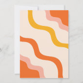 Groovyワンレトロ第1誕生日招待状 招待状 (裏面)