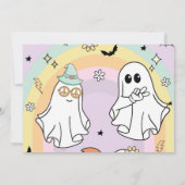 Groovyワン不気味幽霊1st誕生日招待状 招待状 (裏面)