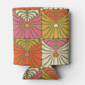 Groovyヴィンテージグリーンフローラブライダルシャワーカスタム 缶クーラー (裏面)