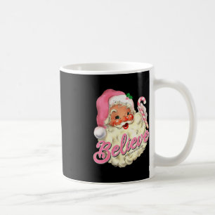 Groovyヴィンテージピンクサンタクロース信じクリスマス コーヒーマグカップ