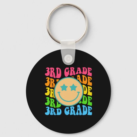 Groovy三級Vibes顔レトロ先生戻る キーホルダー (正面)